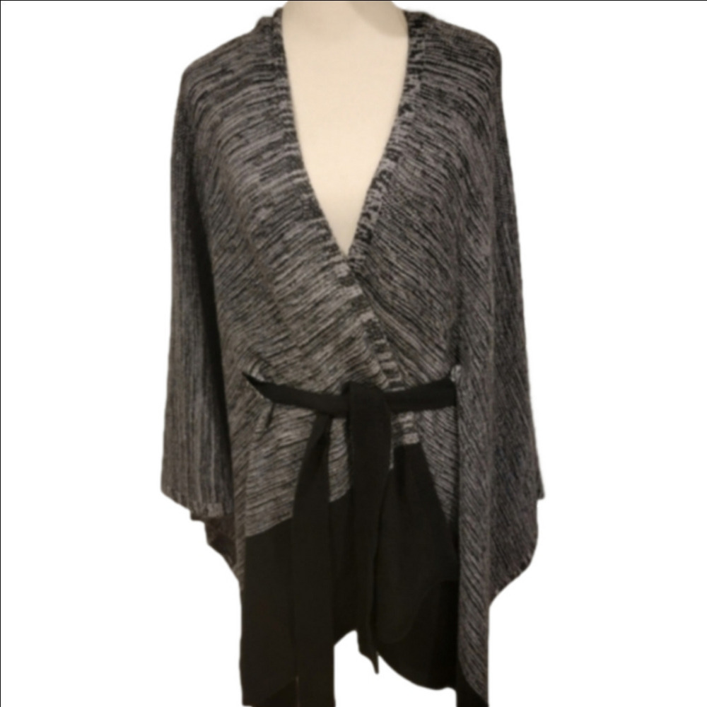 Calvin Klein Belted Cardigan/Poncho Wrap Sweater One Size Fits Most